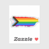 Puerto Rico Staatsstolz LGBTQ Progress Prix Aufkleber (Blatt)