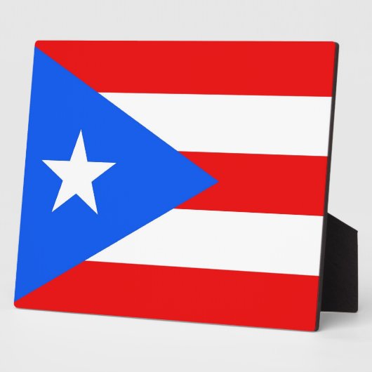 Puerto Rico State Flag Plaque Fotoplatte (Seite)