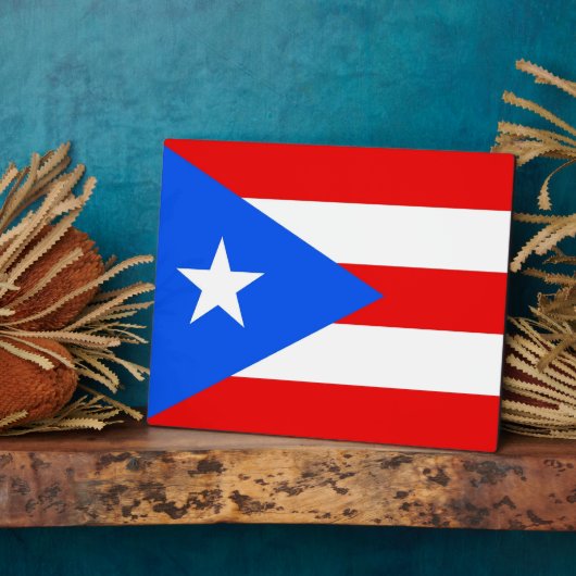 Puerto Rico State Flag Plaque Fotoplatte (Seite)