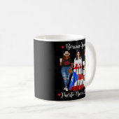 Puerto Rico Stil Boricua Queen Mamas Puerto Rico Kaffeetasse (VorderseiteRechts)