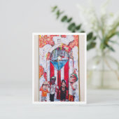 Puerto Rico Street Art Postkarte (Stehend Vorderseite)