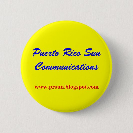 Puerto Rico Sun Kommunikation Button (Vorderseite)