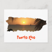 Puerto Rico Sunset Postcard Postkarte (Vorderseite)
