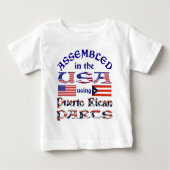 Puerto Rico Teile Front Baby T-shirt (Vorderseite)