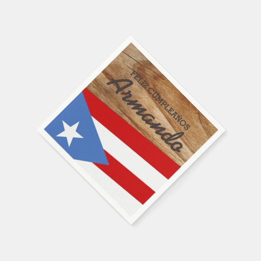 Puerto Rico Themenflagge Serviette (Ecke)