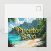 Puerto Rico träumend Postkarte (Vorne/Hinten)
