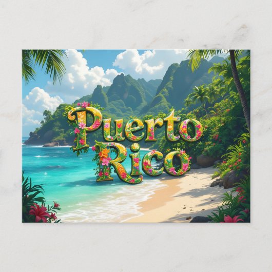 Puerto Rico träumend Postkarte (Vorderseite)