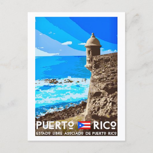 Puerto Rico Travel Postcard Postkarte (Vorderseite)