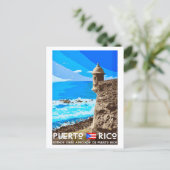 Puerto Rico Travel Postcard Postkarte (Stehend Vorderseite)