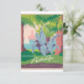 Puerto Rico Travel Save The Date (Stehend Vorderseite)