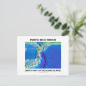 Puerto Rico Trench tiefster Teil des Nordatlantiks Postkarte (Stehend Vorderseite)