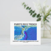 Puerto Rico Trench Wo Nordamerika Karibik Postkarte (Stehend Vorderseite)