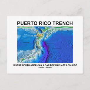 Puerto Rico Trench Wo Nordamerika Karibik Postkarte