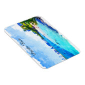 Puerto Rico Tropical Wasserfarben Malerei Magnet (Rechte Seite)