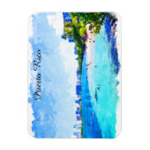Puerto Rico Tropical Wasserfarben Malerei Magnet (Vertikal)