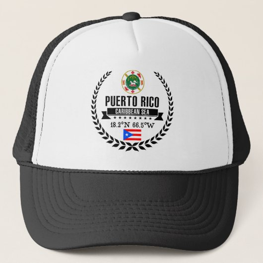 Puerto Rico Truckerkappe (Vorderseite)