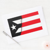 Puerto Rico Unabhängigkeit Schwarz-Weiß-Flagge Rechteckiger Aufkleber (Umschlag)