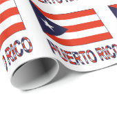 Puerto Rico und Flag Geschenkpapier (Rolleneckpunkt)