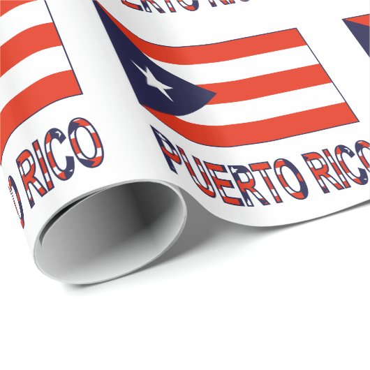 Puerto Rico und Flag Geschenkpapier (Rolleneckpunkt)