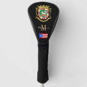 Puerto Rico und Flag Mit Monogramm Golf Clubs Cove Golf Headcover (Vorderseite)