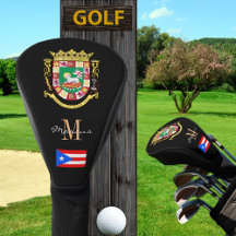 Puerto Rico und Flag Mit Monogramm Golf Clubs Cove