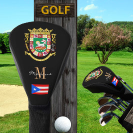 Puerto Rico und Flag Mit Monogramm Golf Clubs Cove Headcover