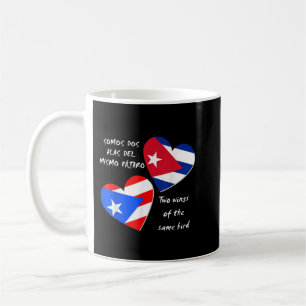 Puerto Rico und Kuba Herz, zwei Flügel der gleiche Kaffeetasse