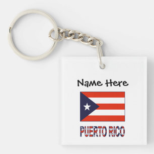 Puerto Rico und personalisierte puerto-ricanische  Schlüsselanhänger