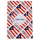 Puerto Rico und Puerto-Rico Flag - Ihr Name Mittlere Geschenktüte (Vorderseite)