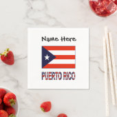 Puerto Rico und Puerto Rico Flag Personalisiert Serviette (Beispiel)