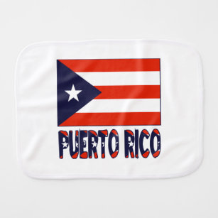 Puerto Rico und Puerto-Rico-Flagge Baby Spucktuch