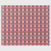 Puerto Rico und Puerto-Rico-Flagge Geschenkpapier (Flach)