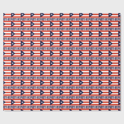 Puerto Rico und Puerto-Rico-Flagge Geschenkpapier (Flach)