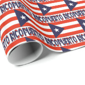 Puerto Rico und Puerto-Rico-Flagge Geschenkpapier (Rolleneckpunkt)