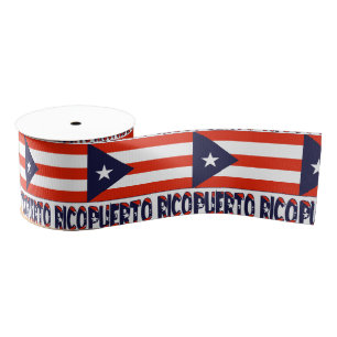 Puerto Rico und Puerto-Rico-Flagge Ripsband