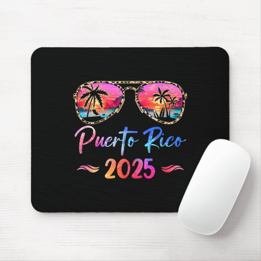 Puerto Rico Urlaub 2025 Matching Group Family Mousepad (Mit Mouse)