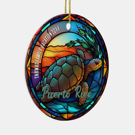 Puerto Rico Urlaub Souvenir Keramik Ornament (Rechts)