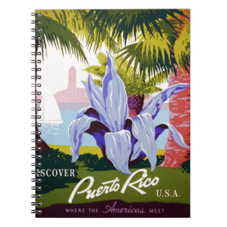 Puerto Rico USA, WPA-Tourismus- und Parkposter Notizblock