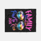 Puerto Rico Vacation 2026 Souvenir Matching Family Fleecedecke (Vorderseite (Horizontal))