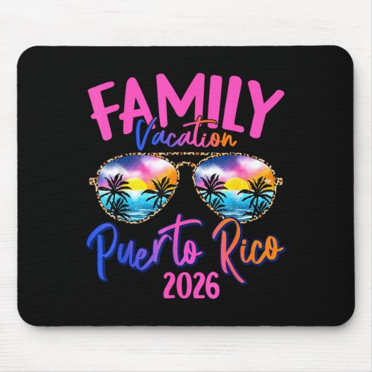 Puerto Rico Vacation 2026 Souvenir Matching Family Mousepad (Vorne)