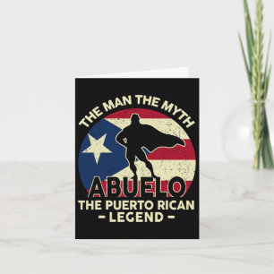 Puerto Rico Vater Shirt Abuelo Man Myth Puerto Ric Karte