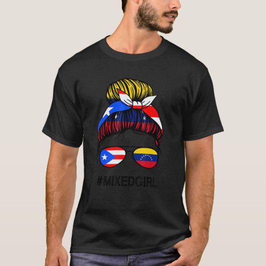 Puerto Rico Venezuela Flag Puerto Rican Venezuelan T-Shirt (Vorderseite)