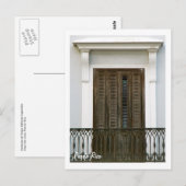 Puerto Rico, ventanas Viejo San Juan Postkarte (Vorne/Hinten)