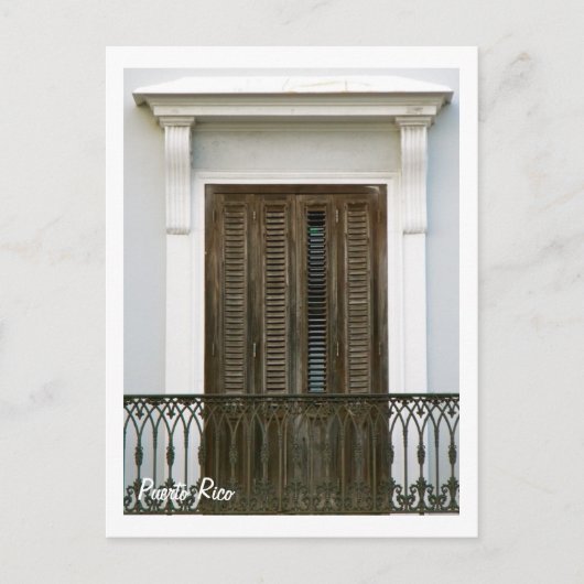 Puerto Rico, ventanas Viejo San Juan Postkarte (Vorderseite)