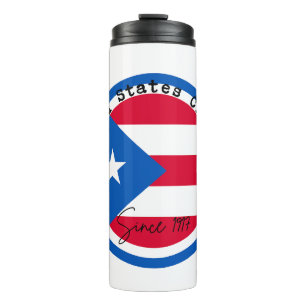Puerto Rico Vereinte Staaten Bürger seit 1917 Thermosbecher