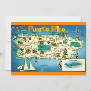 Puerto Rico Vieques Inseln 5x7 große Postkarte