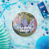 Puerto Rico Vintage Illustration Pappteller (Party)