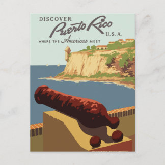 Puerto Rico Vintage Reise Postkarte