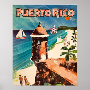 Puerto Rico Vintage-Reiseplakat Poster