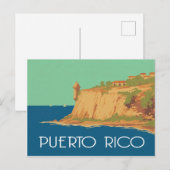 Puerto Rico Vintage Szene Postkarte (Vorne/Hinten)